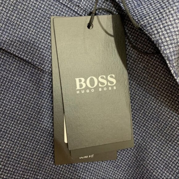 HUGO BOSS Novan Slim Fit Houndstooth Wool Coat - Picture 13 of 13